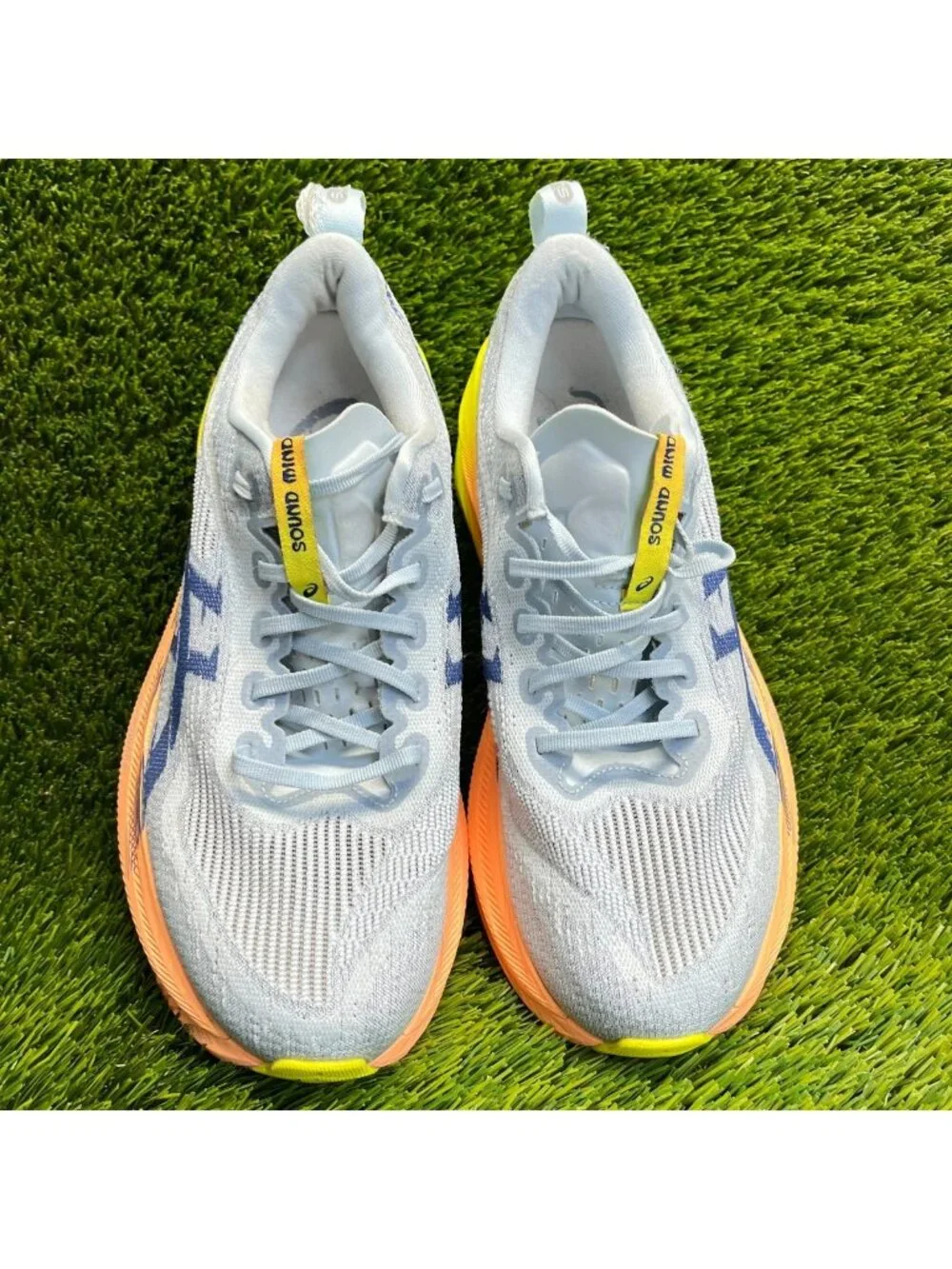Asics Superblast 2 Paris Mens Size 9 Blue Orange Athletic Running Shoes Sneakers